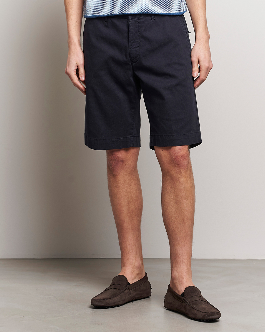 Hombres | Pantalones cortos | Oscar Jacobson | Teodor Cotton Shorts Navy