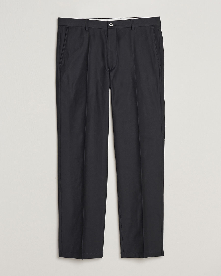 Hombres | Pantalones | Oscar Jacobson | Decker Cotton Trousers Black