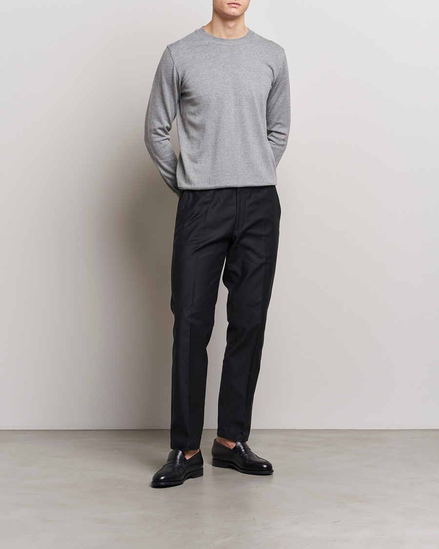 Hombres | Pantalones | Oscar Jacobson | Decker Cotton Trousers Black
