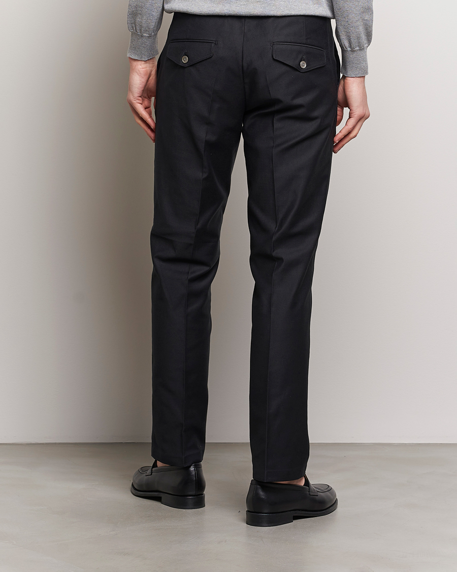 Hombres | Pantalones | Oscar Jacobson | Decker Cotton Trousers Black