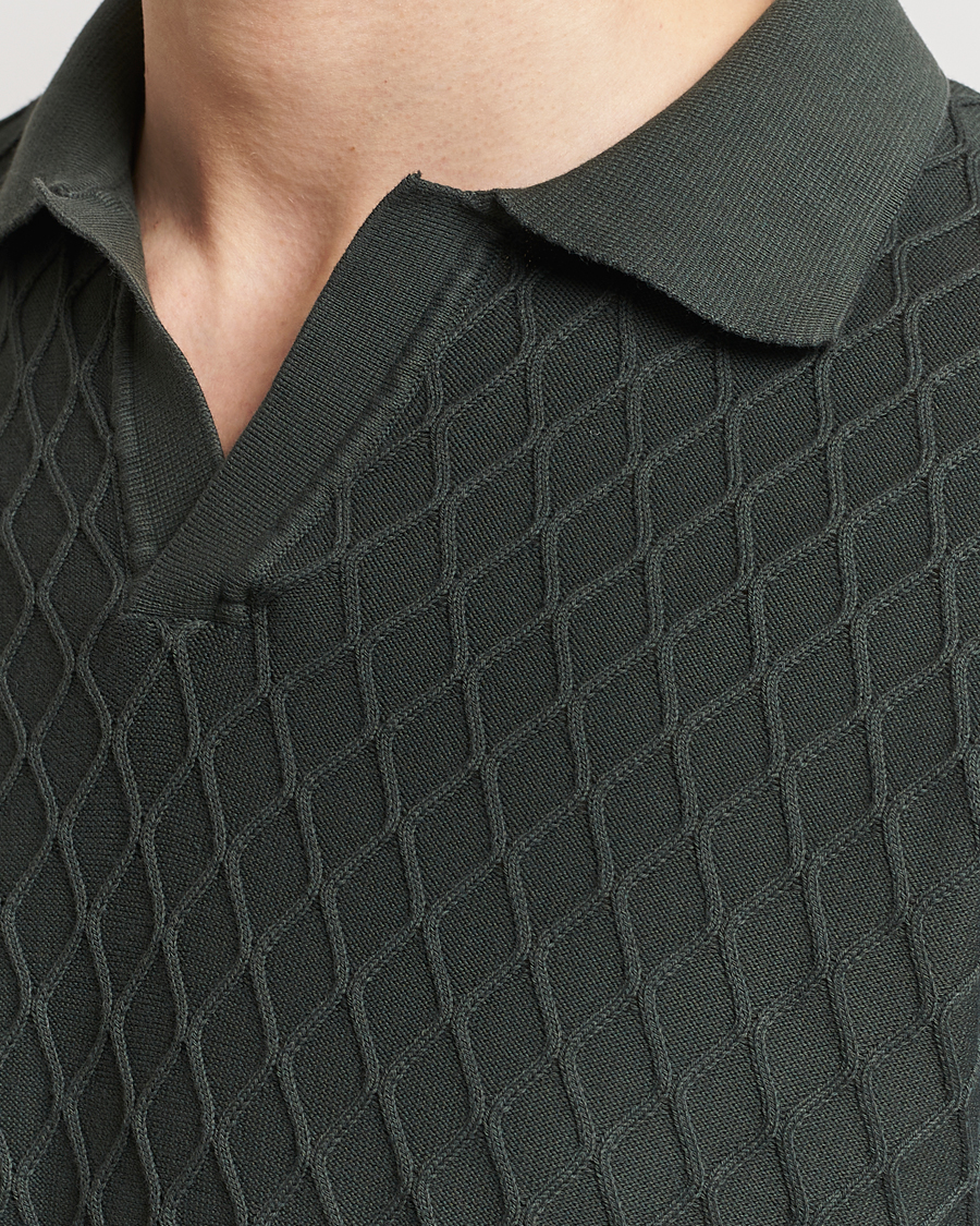 Hombres | Polos | Oscar Jacobson | Mirza Structured Cotton Polo Olive