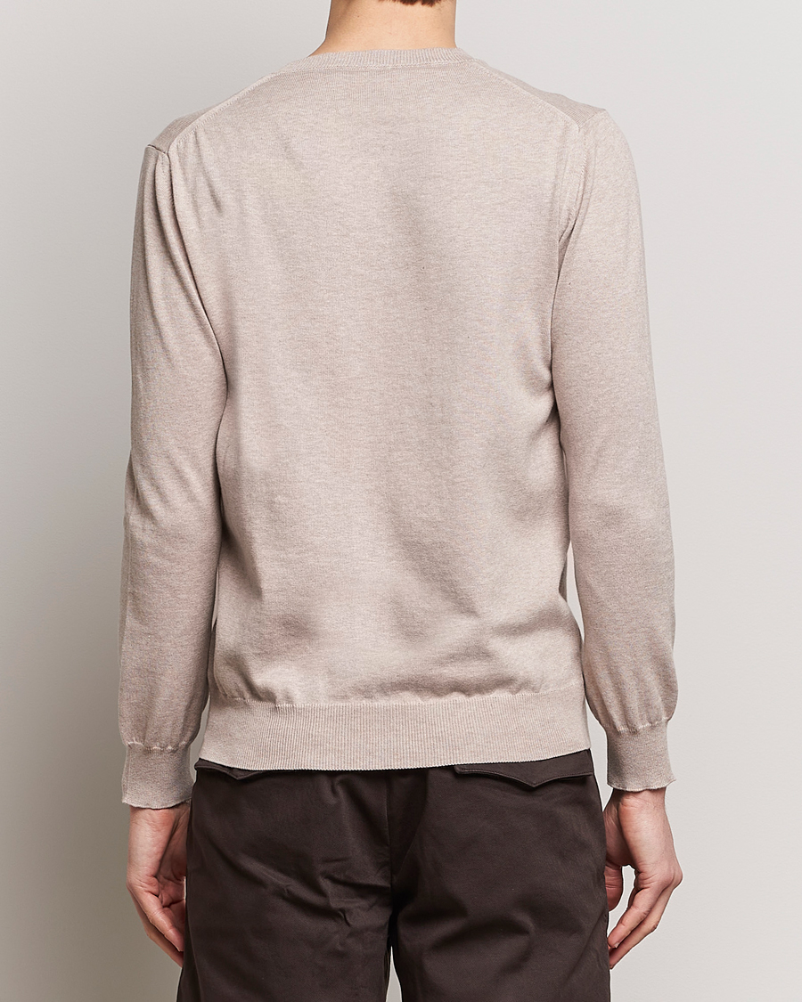 Hombres | Jerséis y prendas de punto | Oscar Jacobson | Valdemar Cotton Crew Neck Beige
