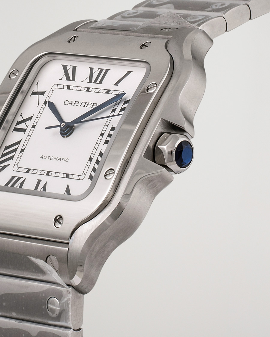 Hombres | Cartier Pre-Owned Santos De Cartier WSSA0029 Steel White Silver | Cartier Pre-Owned | Santos De Cartier WSSA0029 Steel White Silver