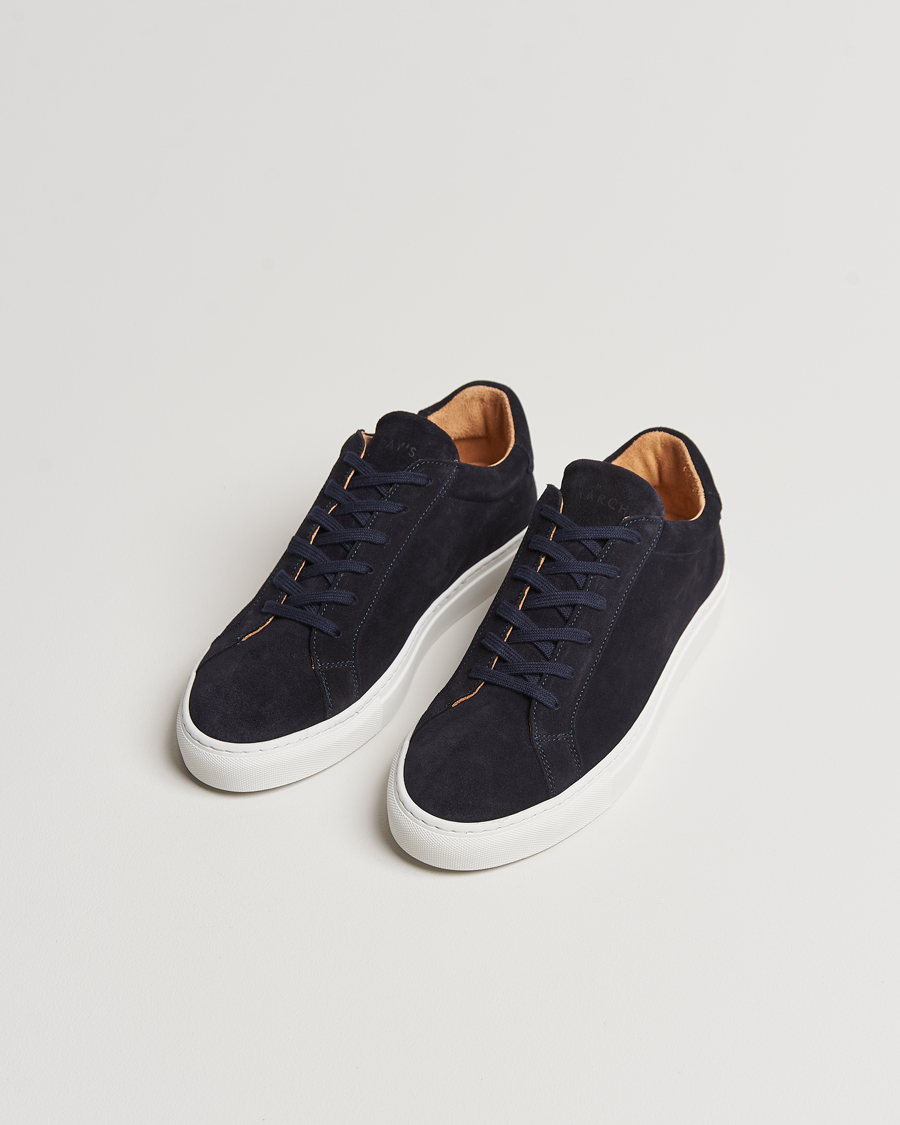 Hombres | Zapatos de ante | A Day's March | Suede Marching Sneaker Navy