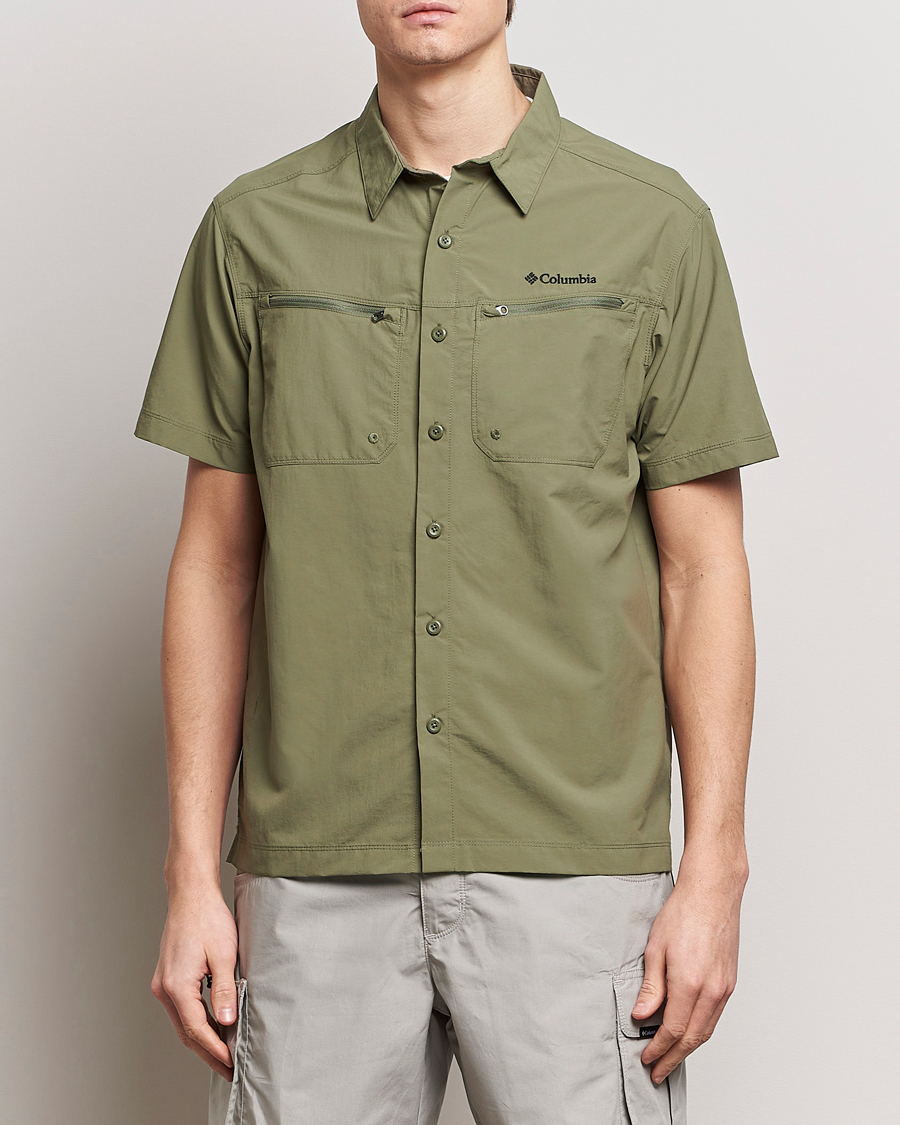 Hombres | Camisas de manga corta | Columbia | Mountaindale Short Sleeve Outdoor Shirt Stone Green