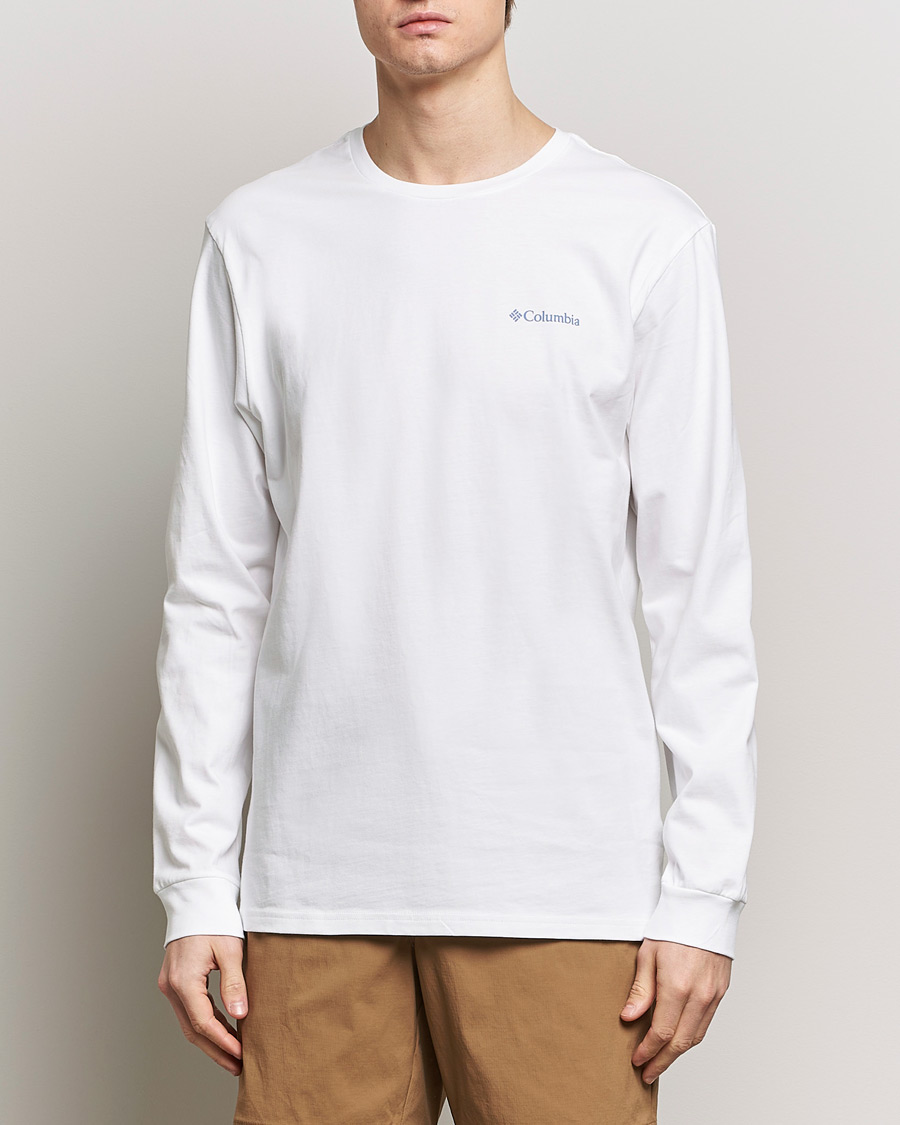 Hombres | Ropa | Columbia | Explorers Canyon Long Sleeve T-Shirt White