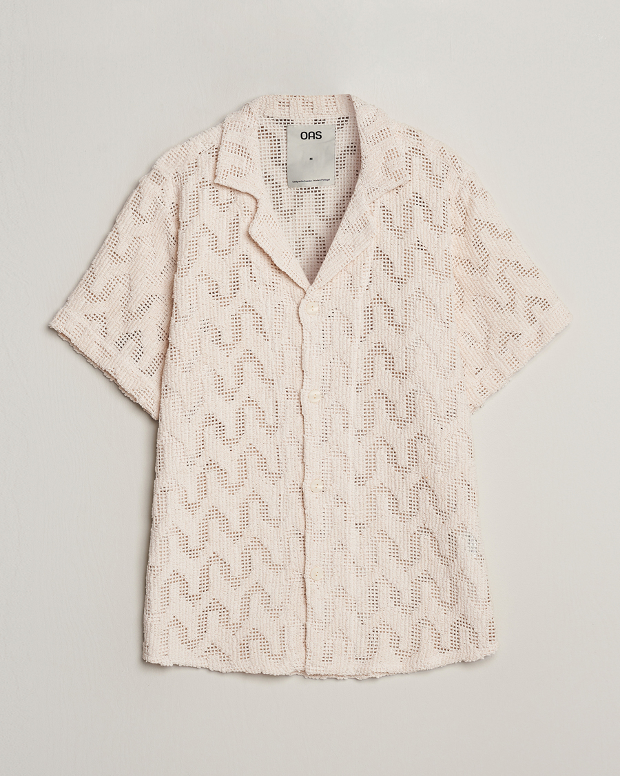 Hombres | Camisas | OAS | Atlas Cuba Crochet Shirt Off White