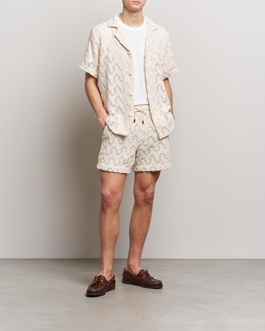 Hombres | Camisas | OAS | Atlas Cuba Crochet Shirt Off White