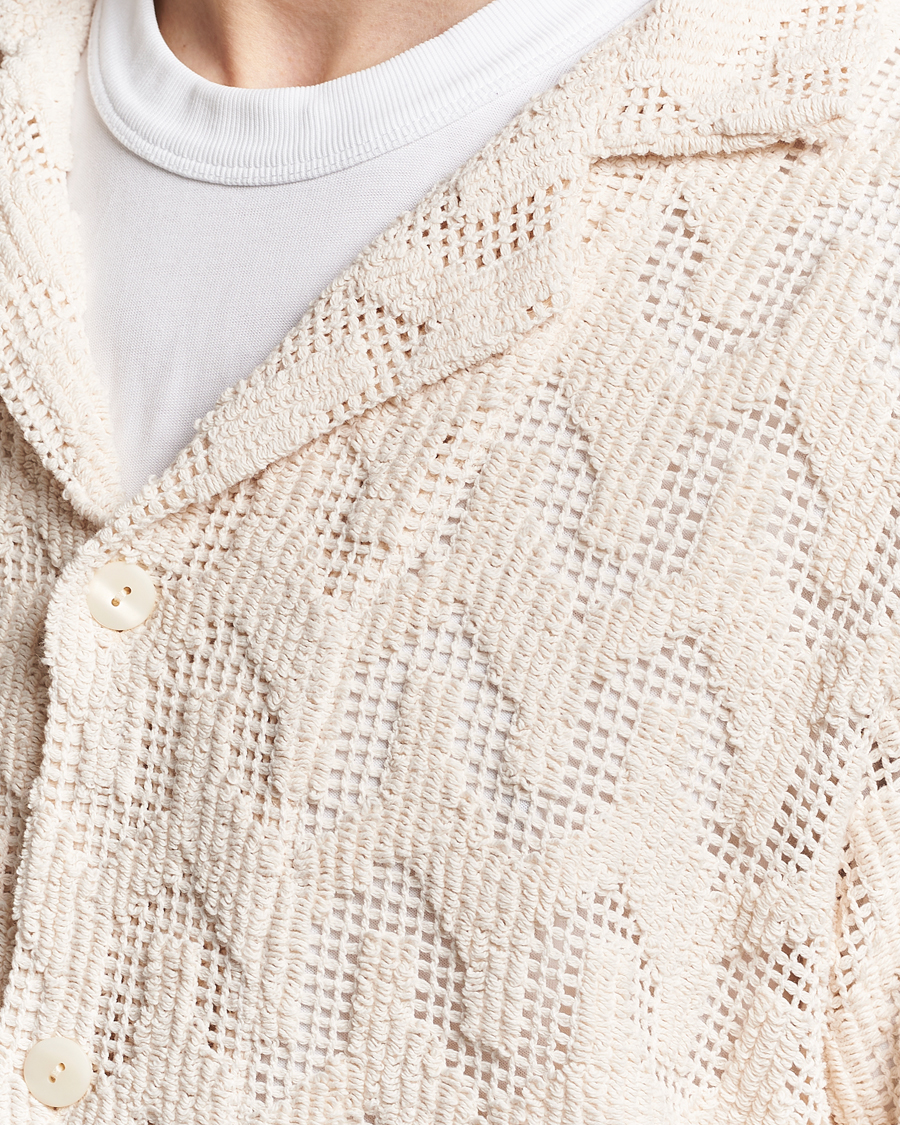 Hombres | Camisas | OAS | Atlas Cuba Crochet Shirt Off White