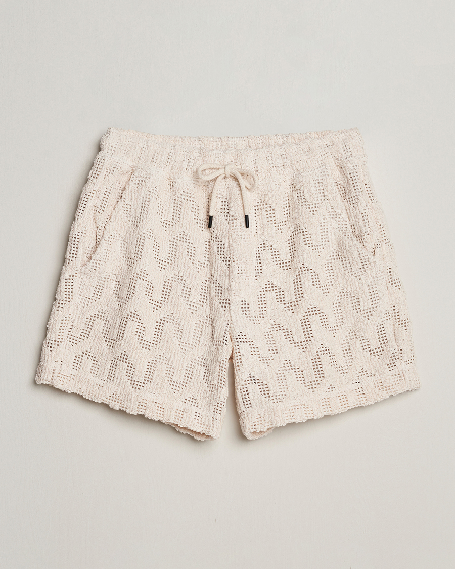 Hombres | Pantalones cortos | OAS | Atlas Cuba Crochet Shorts Off White