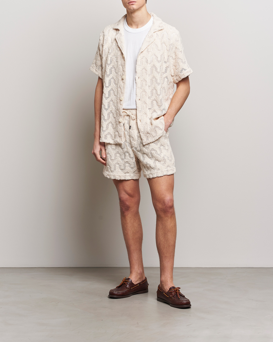 Hombres | Pantalones cortos | OAS | Atlas Cuba Crochet Shorts Off White