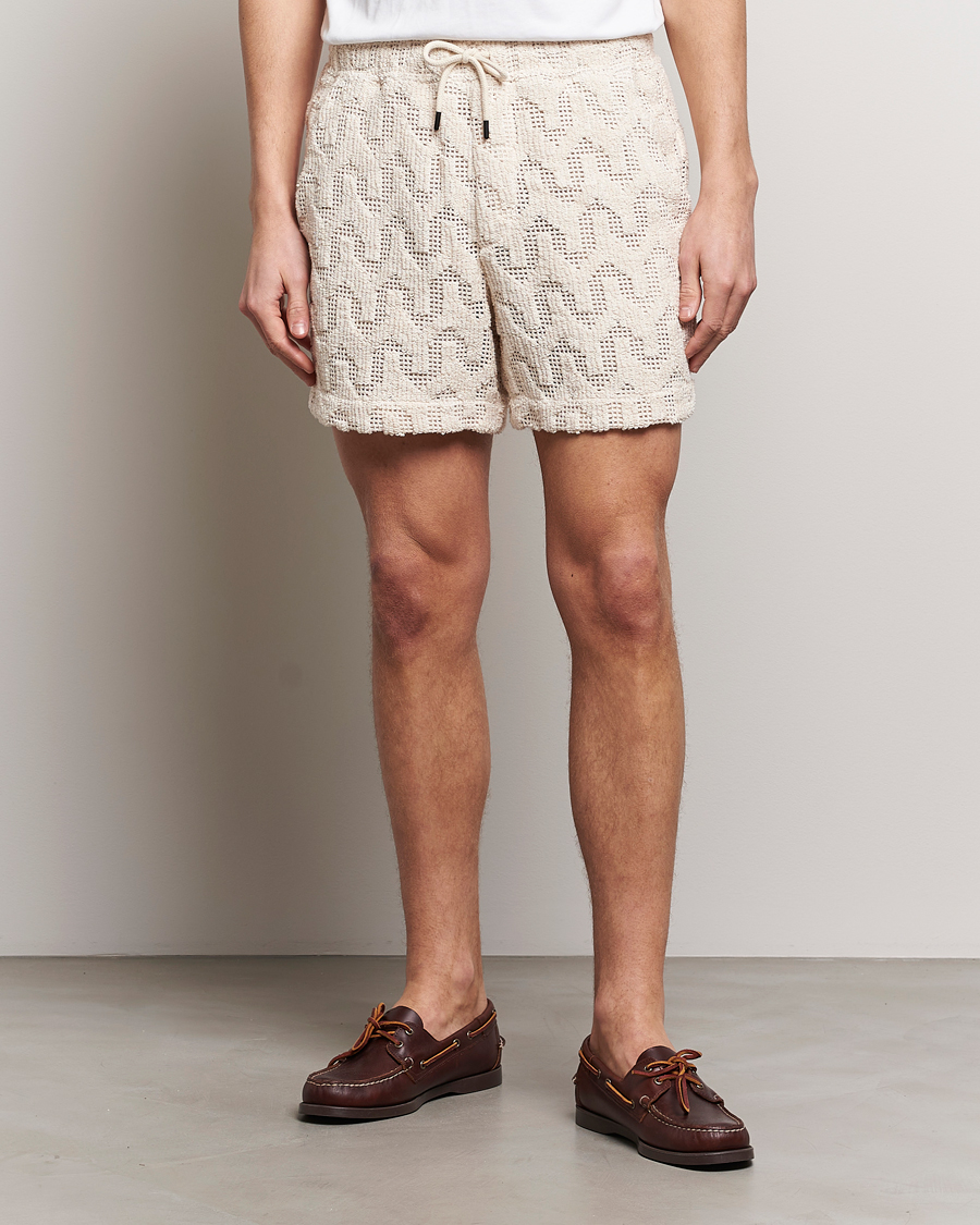 Hombres | Pantalones cortos | OAS | Atlas Cuba Crochet Shorts Off White