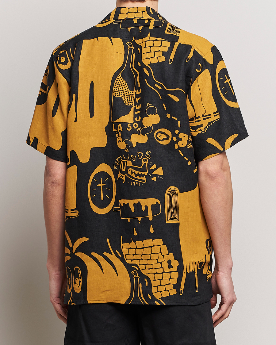 Hombres | Camisas | OAS | Short Sleeve Cuba Linen Shirt Krispy Night