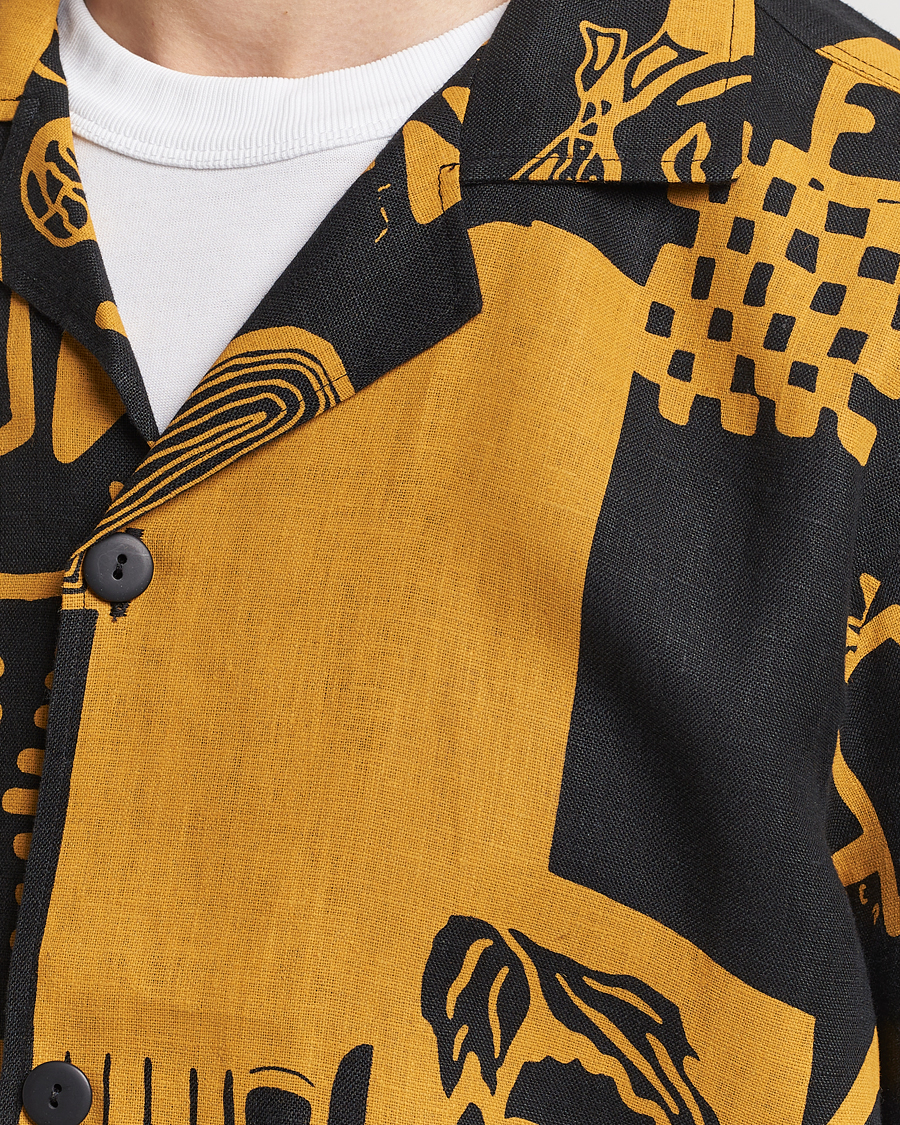 Hombres | Camisas | OAS | Short Sleeve Cuba Linen Shirt Krispy Night