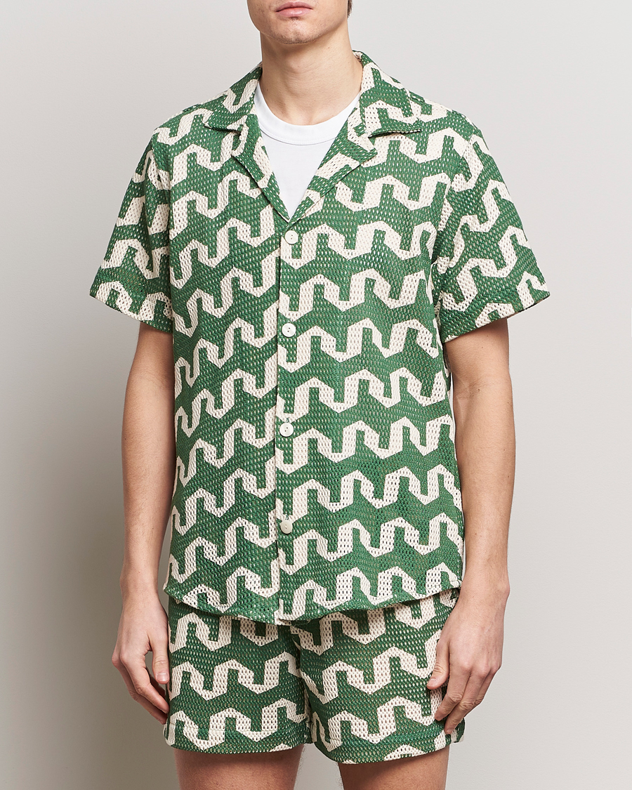 Hombres | Camisas | OAS | Short Sleeve Cuba Net Shirt Atlas
