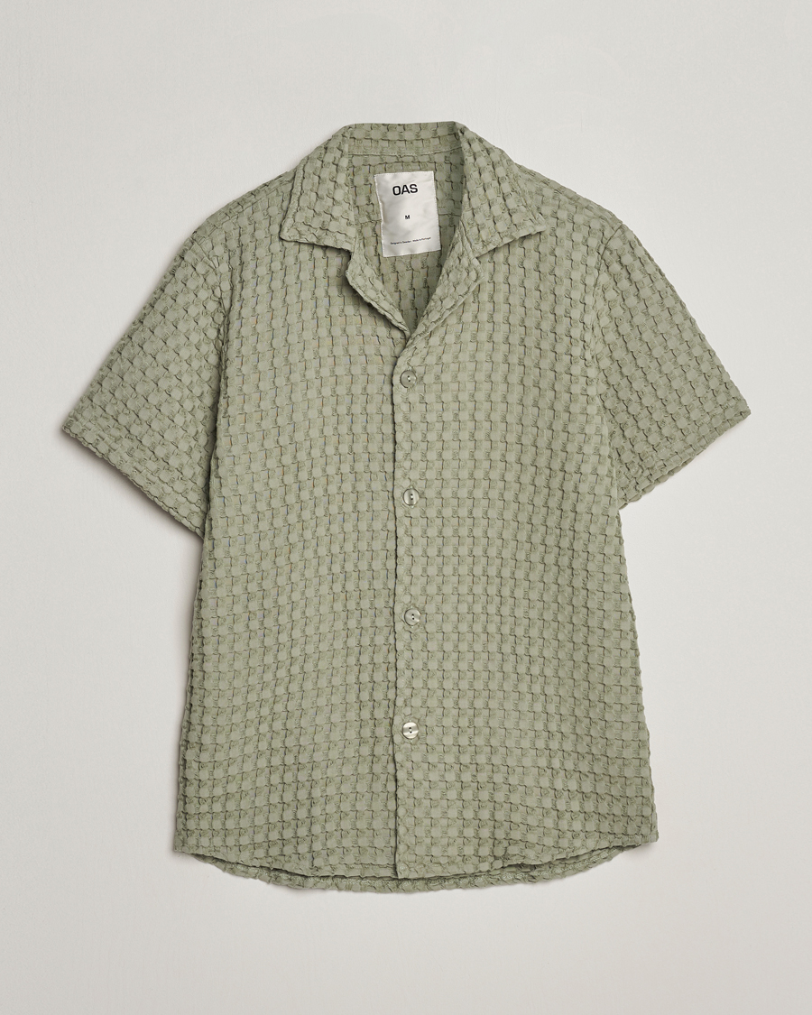 Hombres | Camisas | OAS | Cuba Waffle Shirt Dusty Green