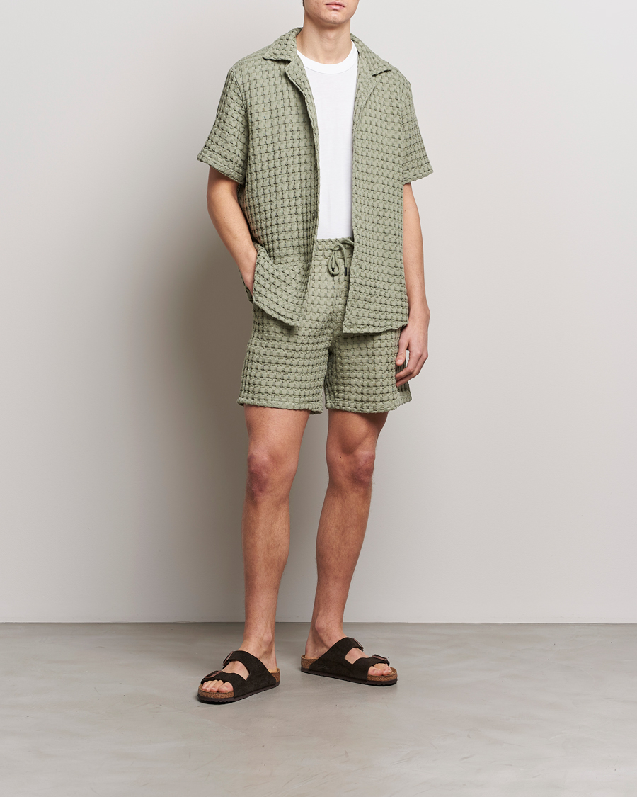 Hombres | Camisas | OAS | Cuba Waffle Shirt Dusty Green