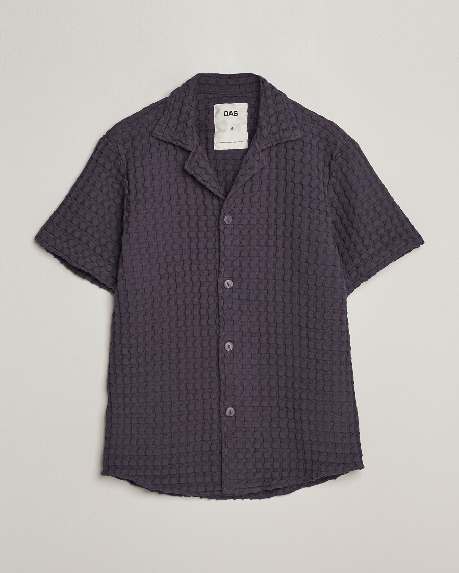 Hombres | Camisas | OAS | Cuba Waffle Shirt Nearly Black