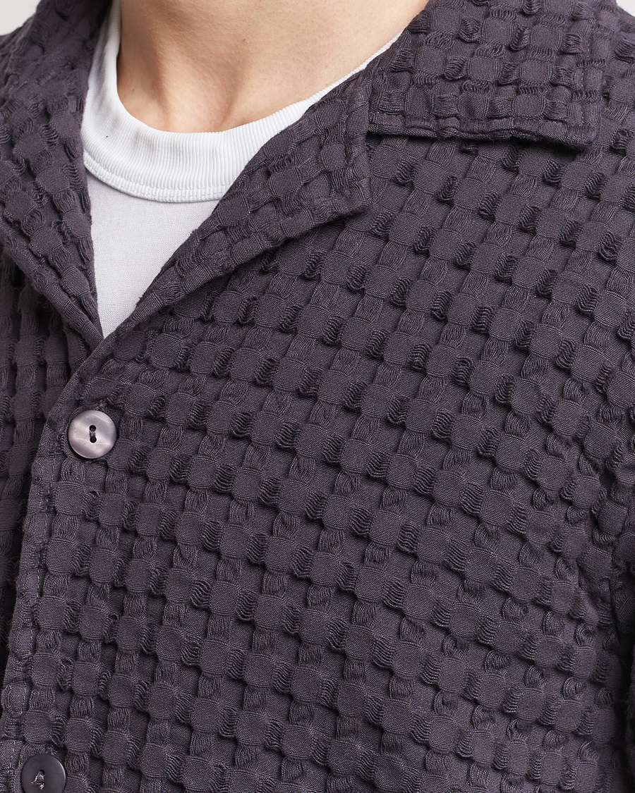 Hombres | Camisas | OAS | Cuba Waffle Shirt Nearly Black