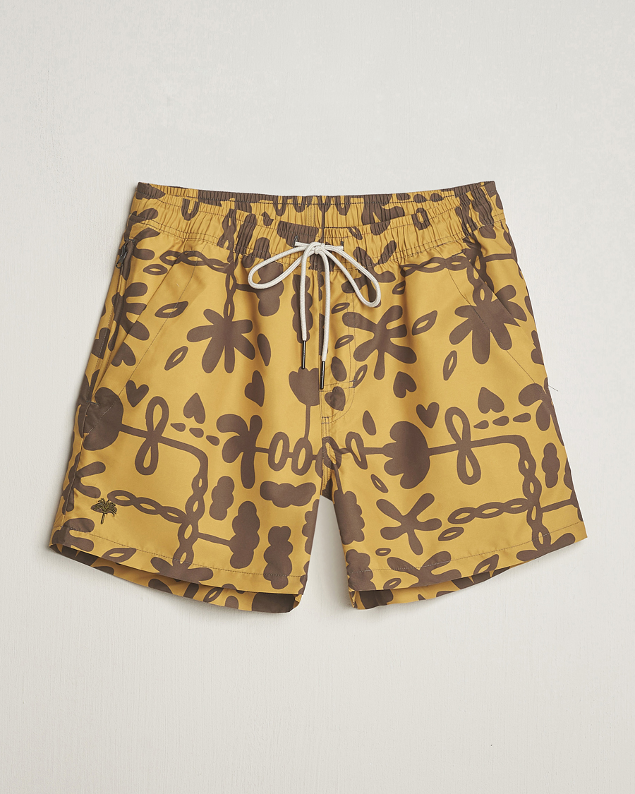 Hombres | Bañadores | OAS | Printed Swimshorts Galbanum