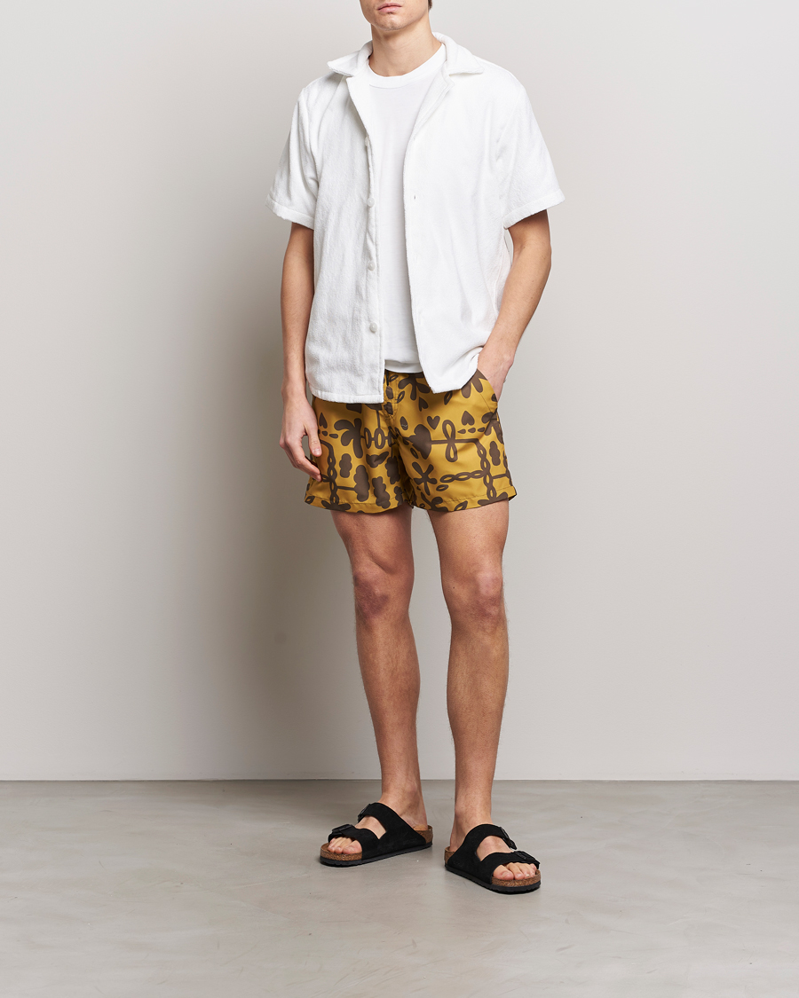 Hombres | Bañadores | OAS | Printed Swimshorts Galbanum