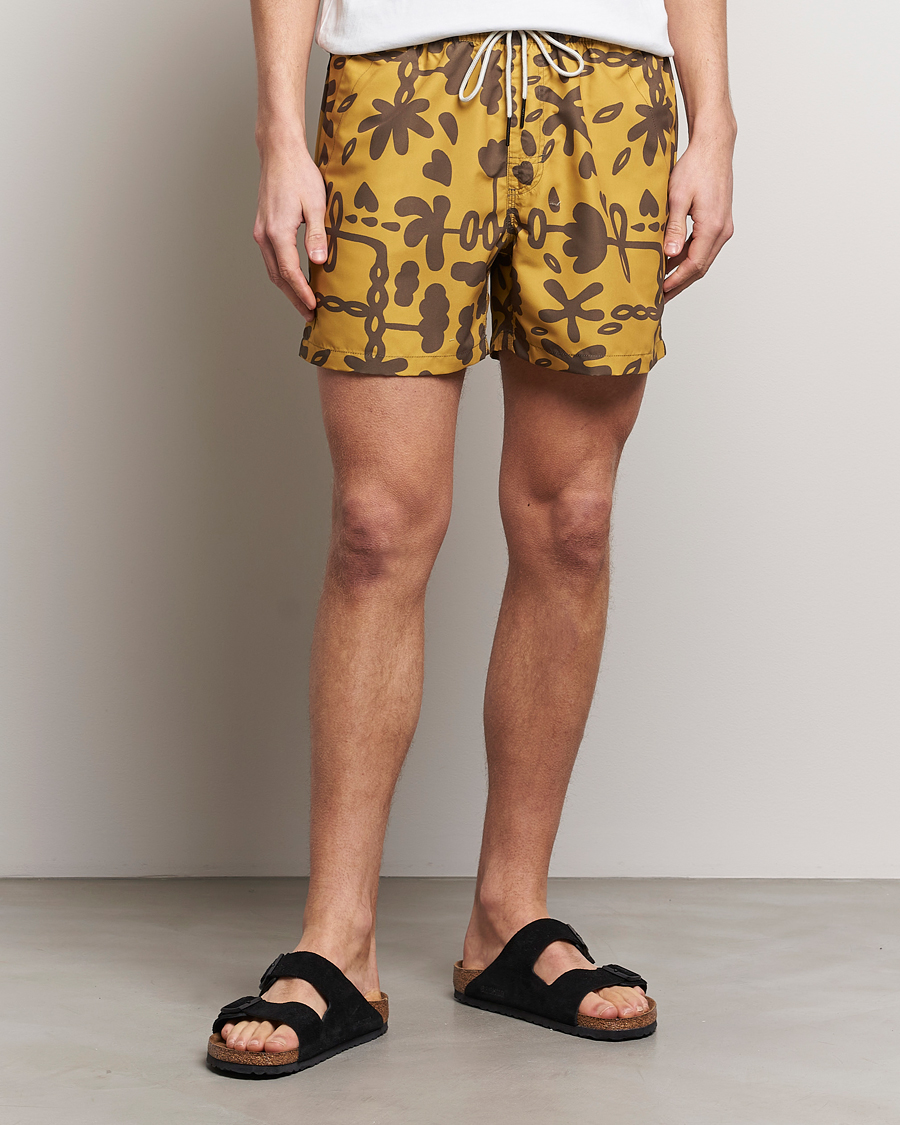 Hombres | Bañadores | OAS | Printed Swimshorts Galbanum