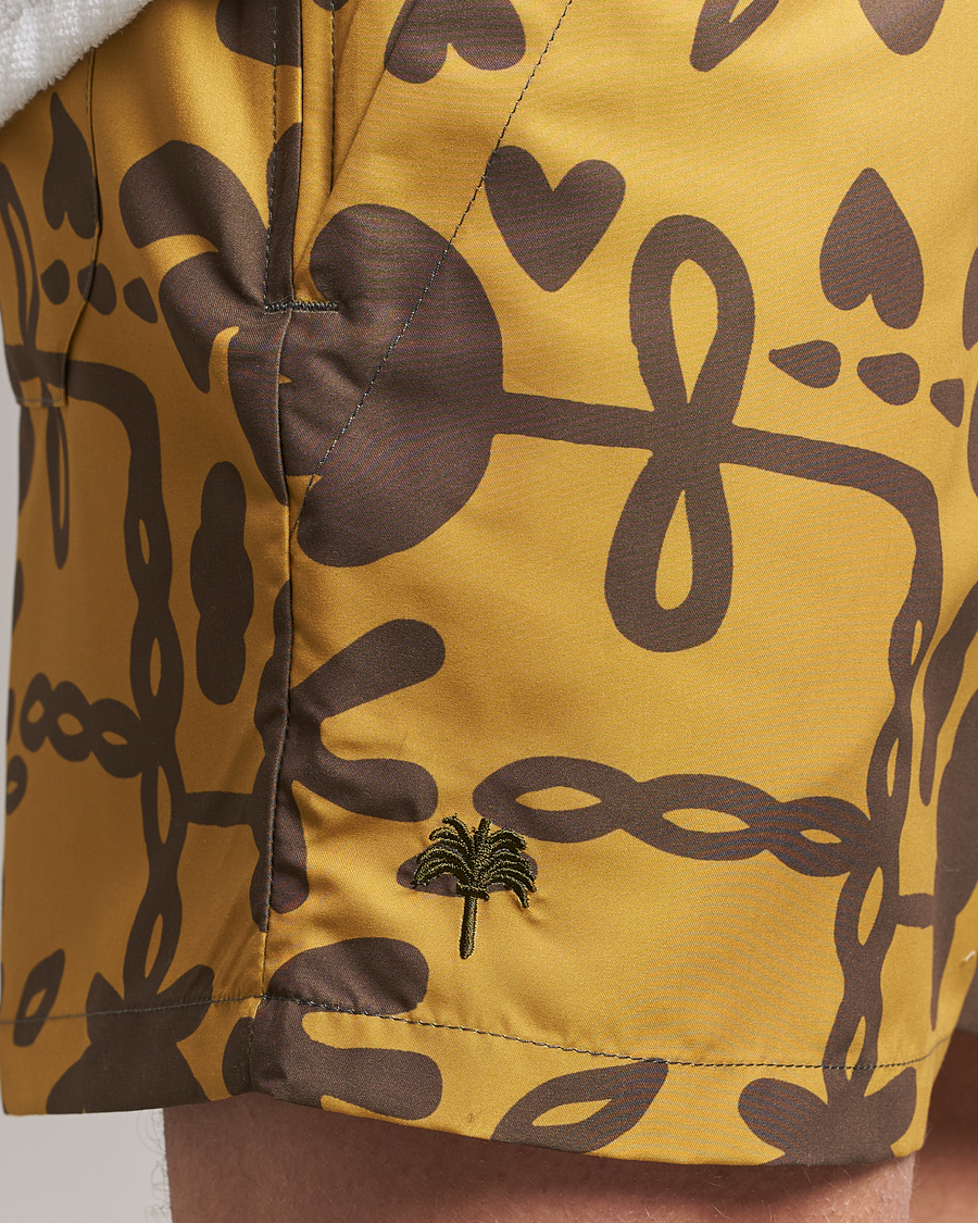 Hombres | Bañadores | OAS | Printed Swimshorts Galbanum