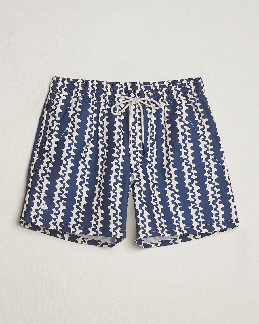 Hombres | Bañadores | OAS | Printed Swimshorts Blue Scribble