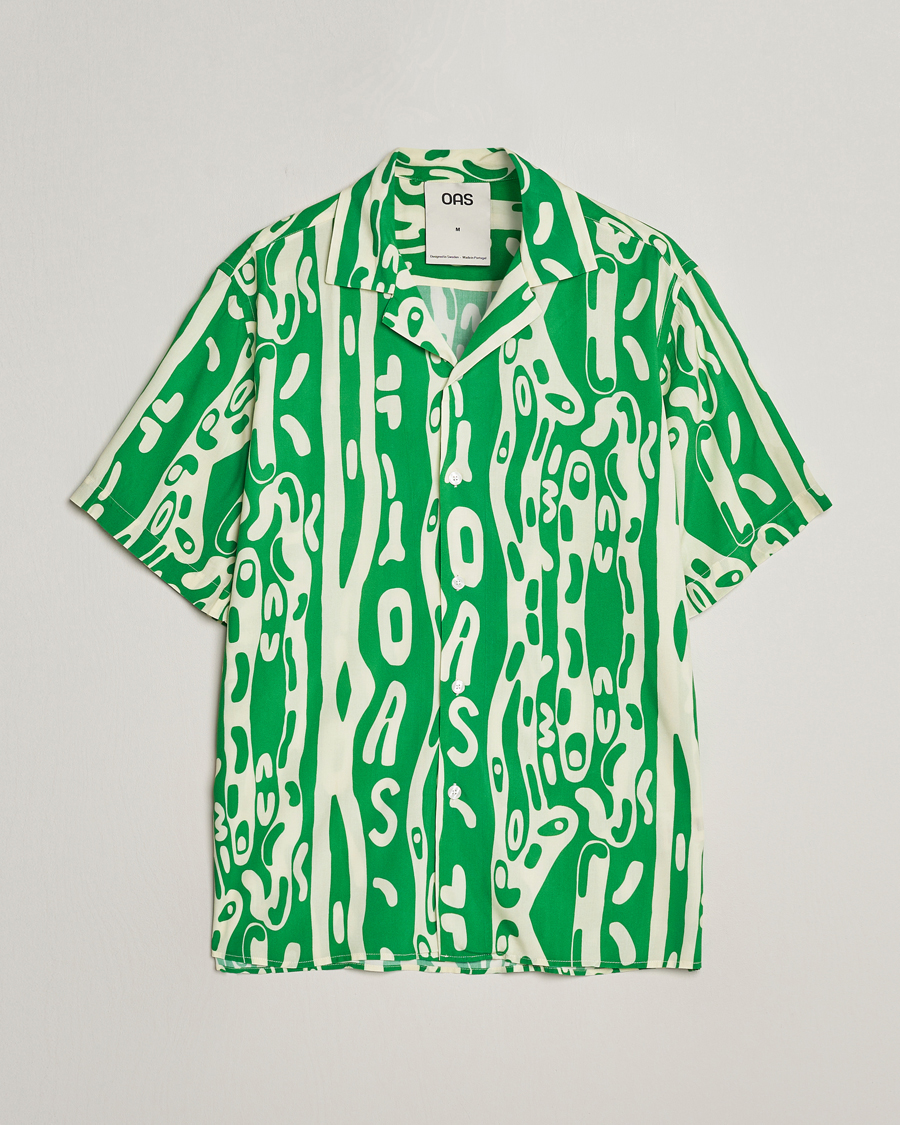 Hombres | Camisas | OAS | Viscose Resort Short Sleeve Shirt Verdant