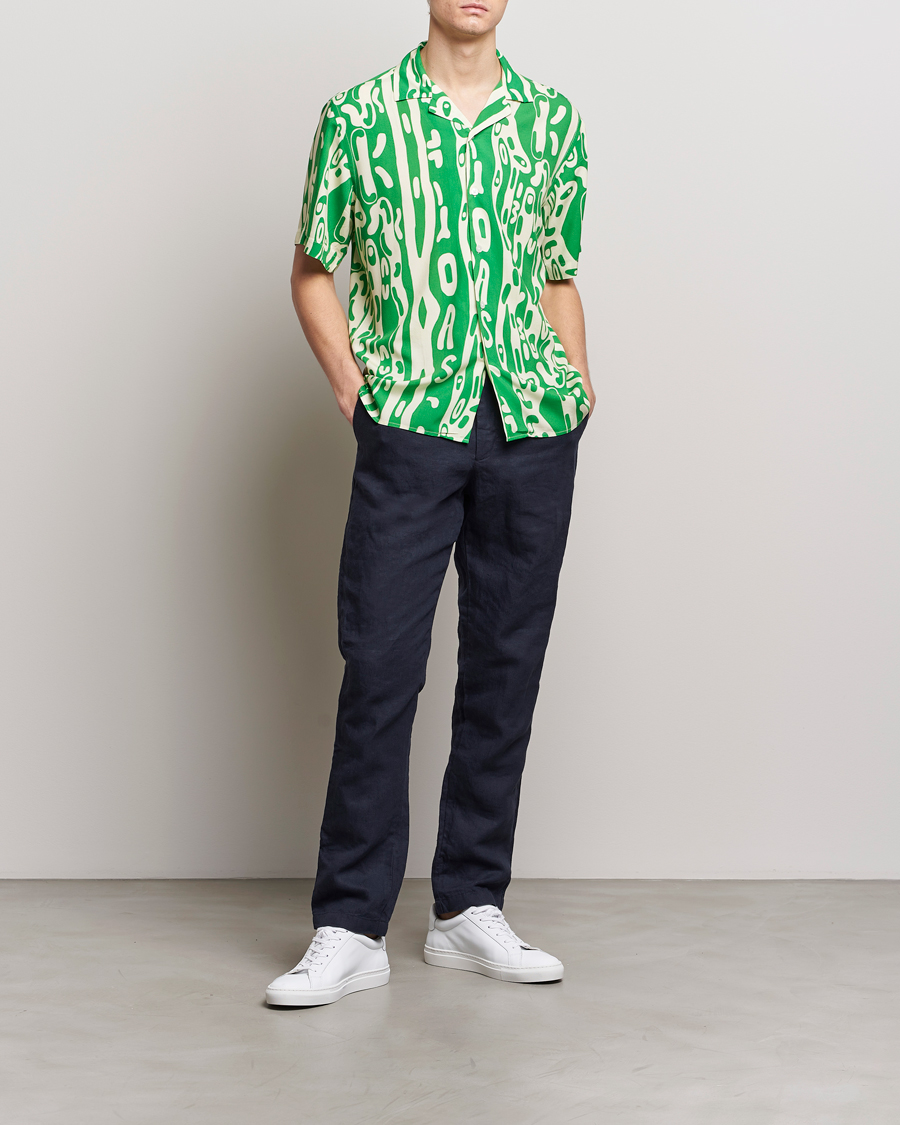 Hombres | Camisas | OAS | Viscose Resort Short Sleeve Shirt Verdant