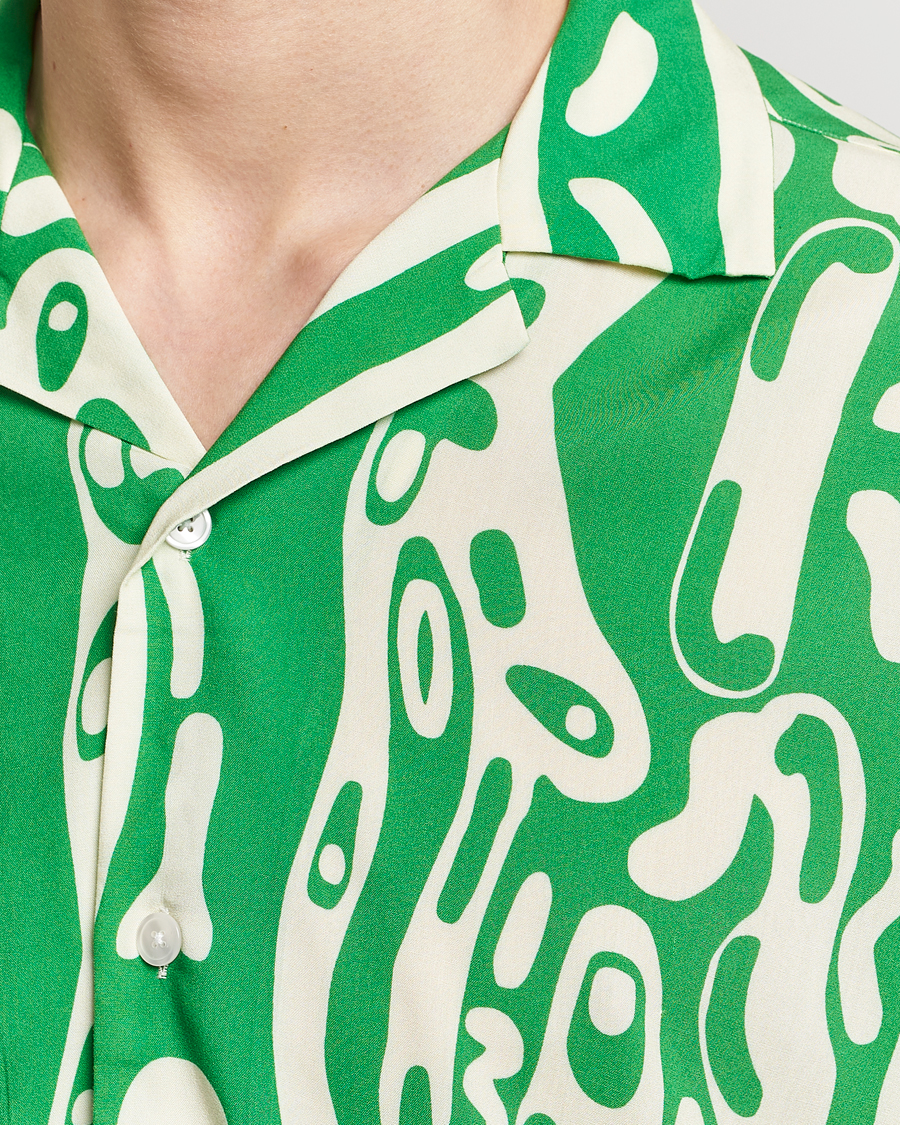 Hombres | Camisas | OAS | Viscose Resort Short Sleeve Shirt Verdant