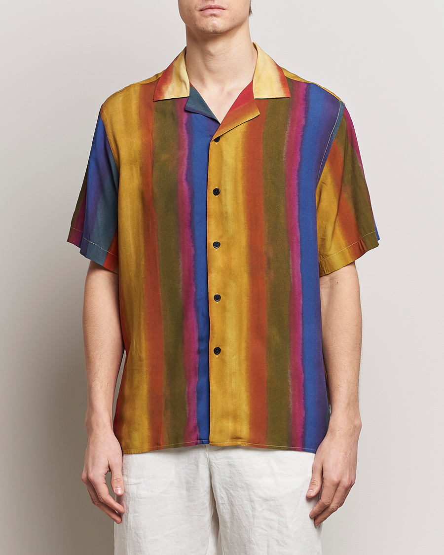 Hombres | Camisas de manga corta | OAS | Viscose Resort Short Sleeve Shirt Terrane