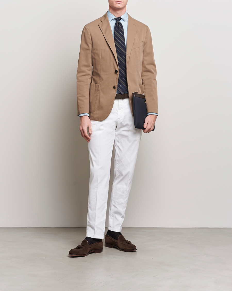 Hombres | Blazers | Boglioli | K Jacket Cotton Stretch Blazer Beige