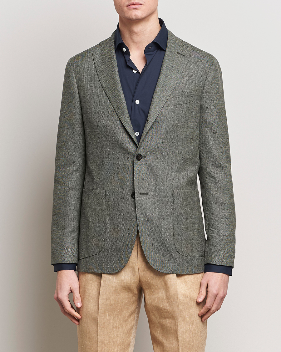 Hombres | Stylesegment formal | Boglioli | K Jacket Wool Hopsack Blazer Sage Green