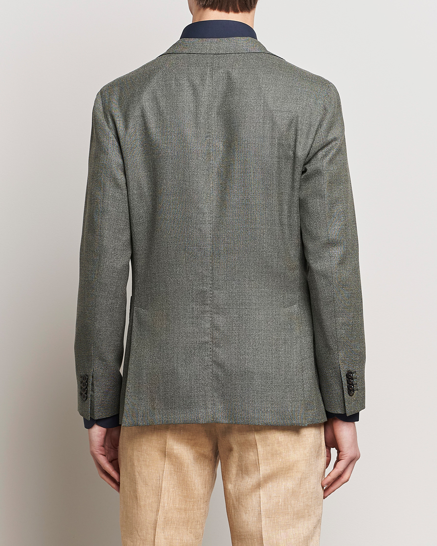 Hombres | Blazers | Boglioli | K Jacket Wool Hopsack Blazer Sage Green