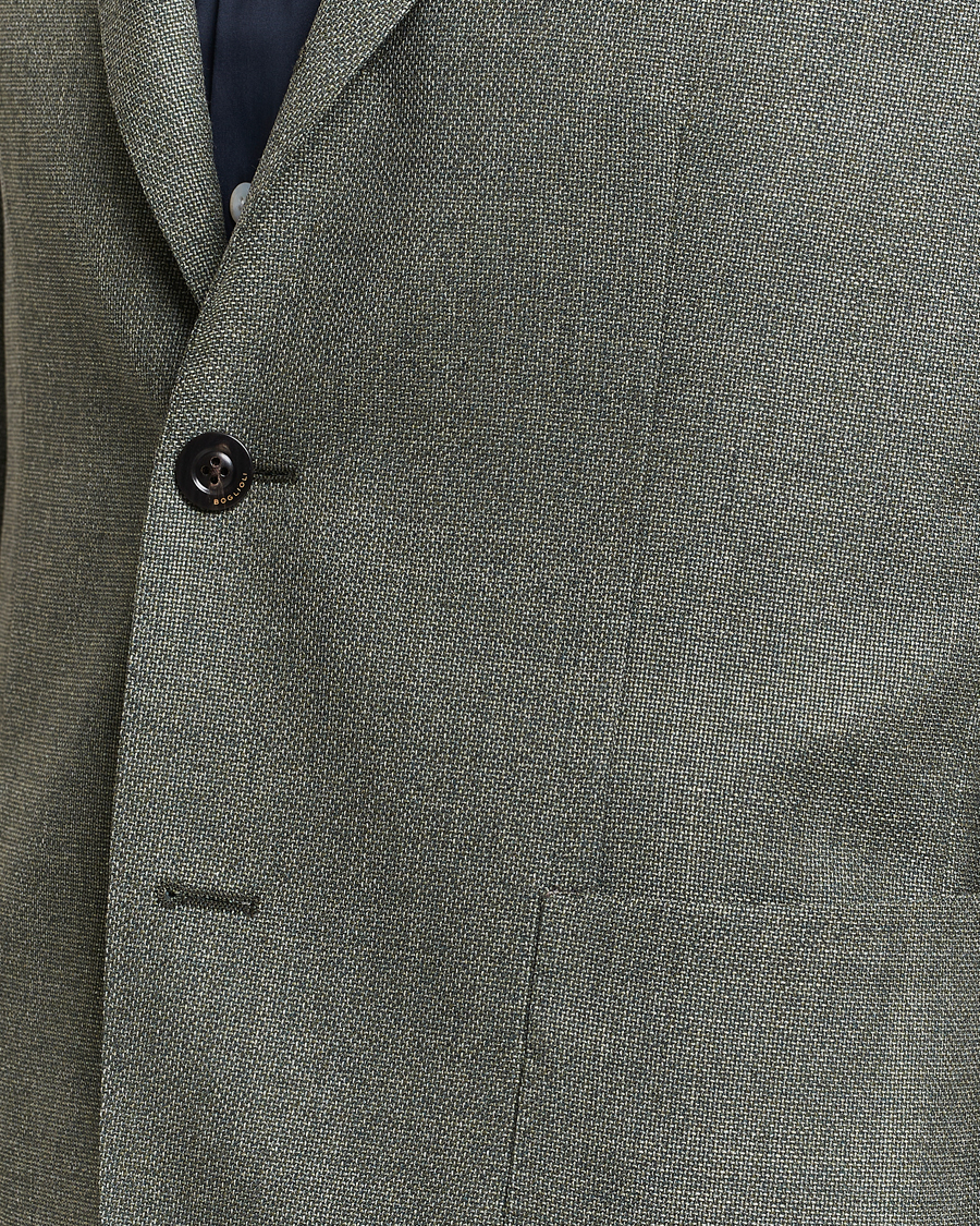Hombres | Blazers | Boglioli | K Jacket Wool Hopsack Blazer Sage Green
