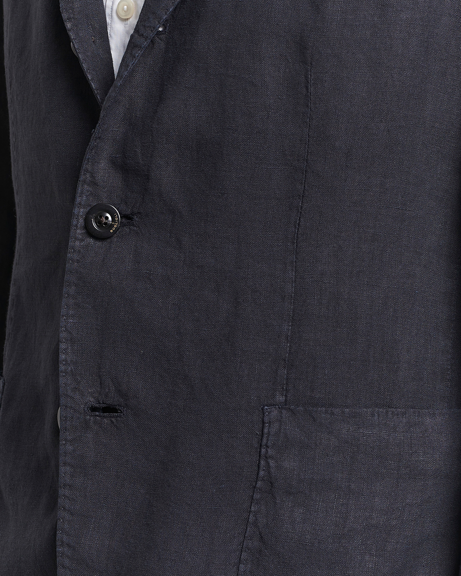 Hombres | Blazers | Boglioli | K Jacket Linen Blazer Navy