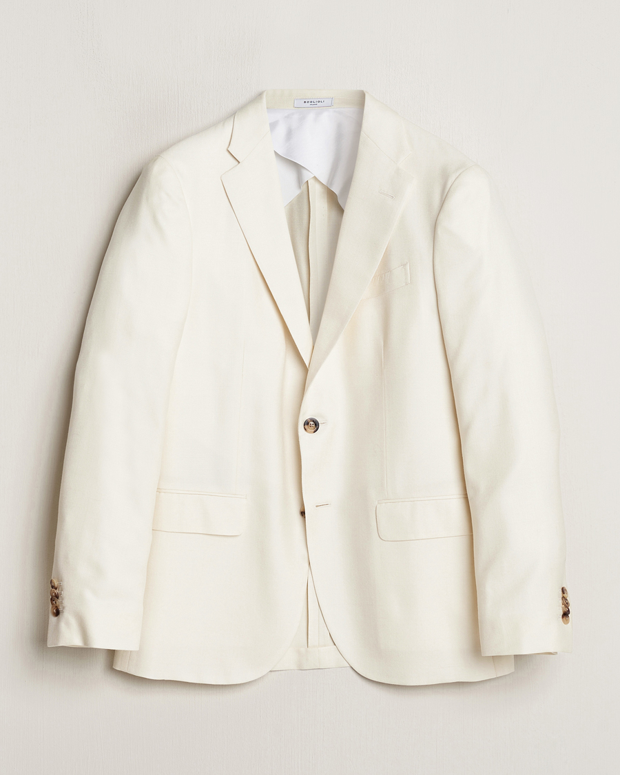 Hombres | Blazers | Boglioli | Cashmere/Silk Cocktail Jacket Off White