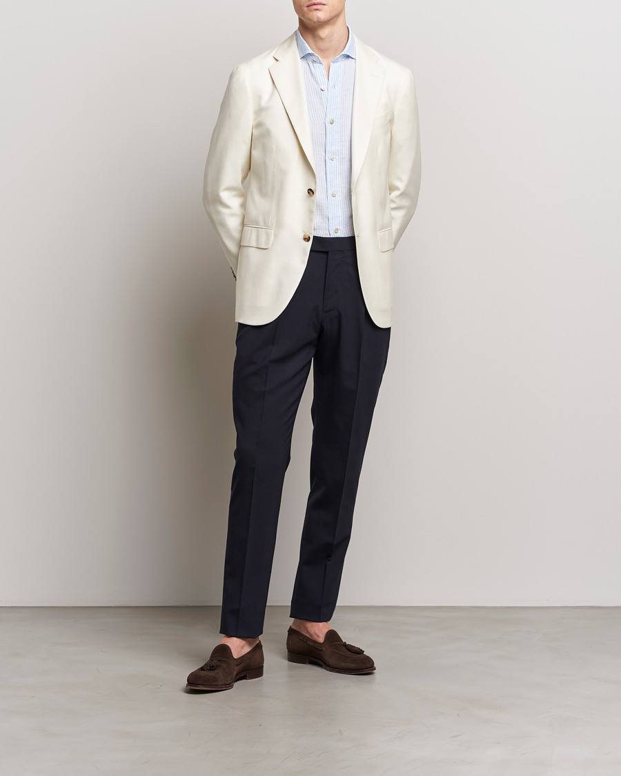 Hombres | Blazers | Boglioli | Cashmere/Silk Cocktail Jacket Off White