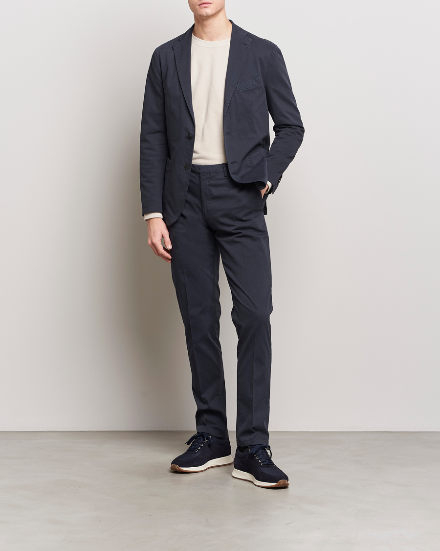 Hombres | Trajes | Boglioli | K Jacket Cotton Stretch Suit Navy