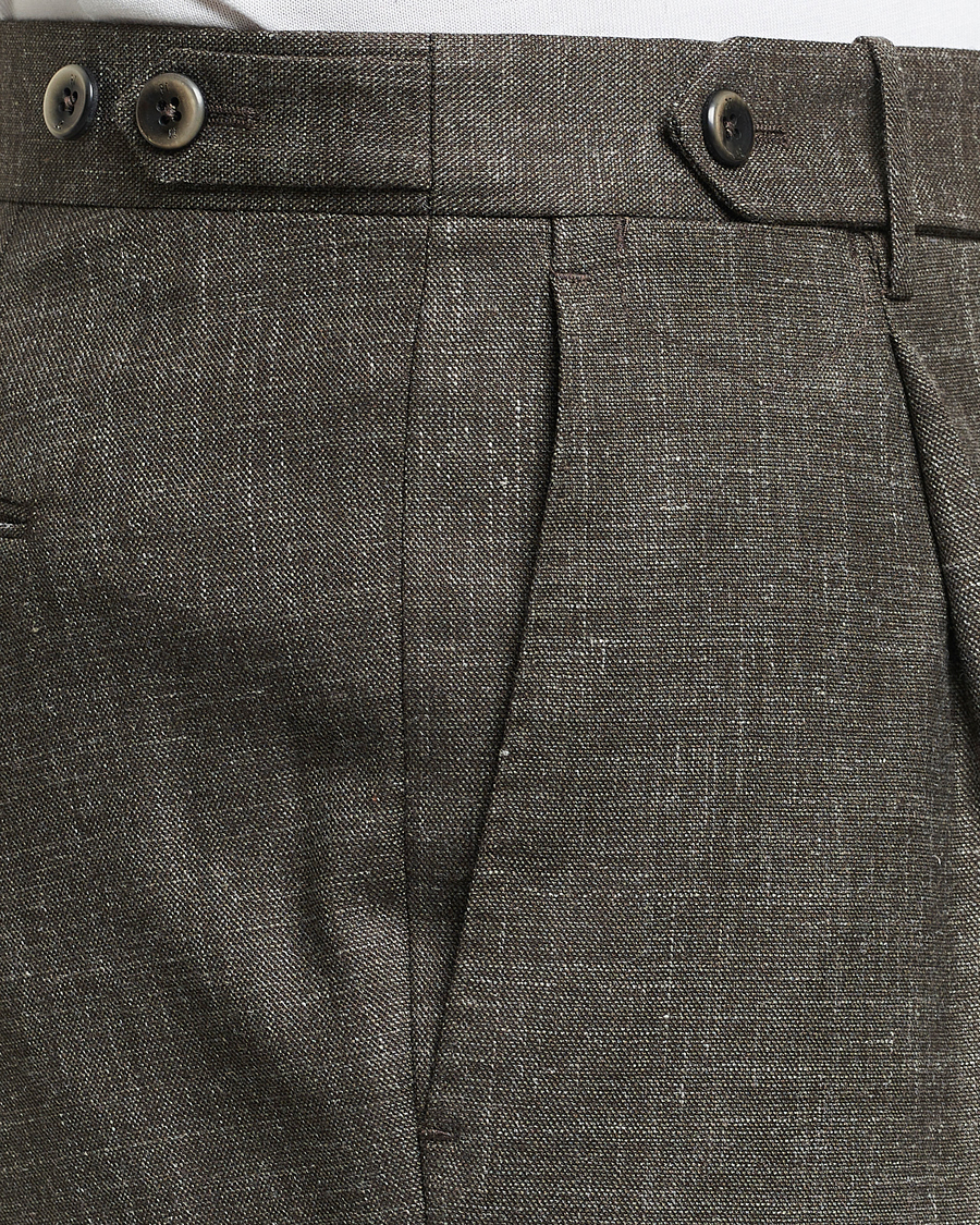 Hombres | Pantalones | PT01 | Gentleman Fit Wool/Silk Trousers Dark Brown