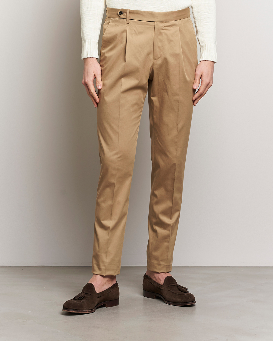 Hombres | Pantalones | PT01 | Gentleman Fit Cotton/Stretch Chinos Beige