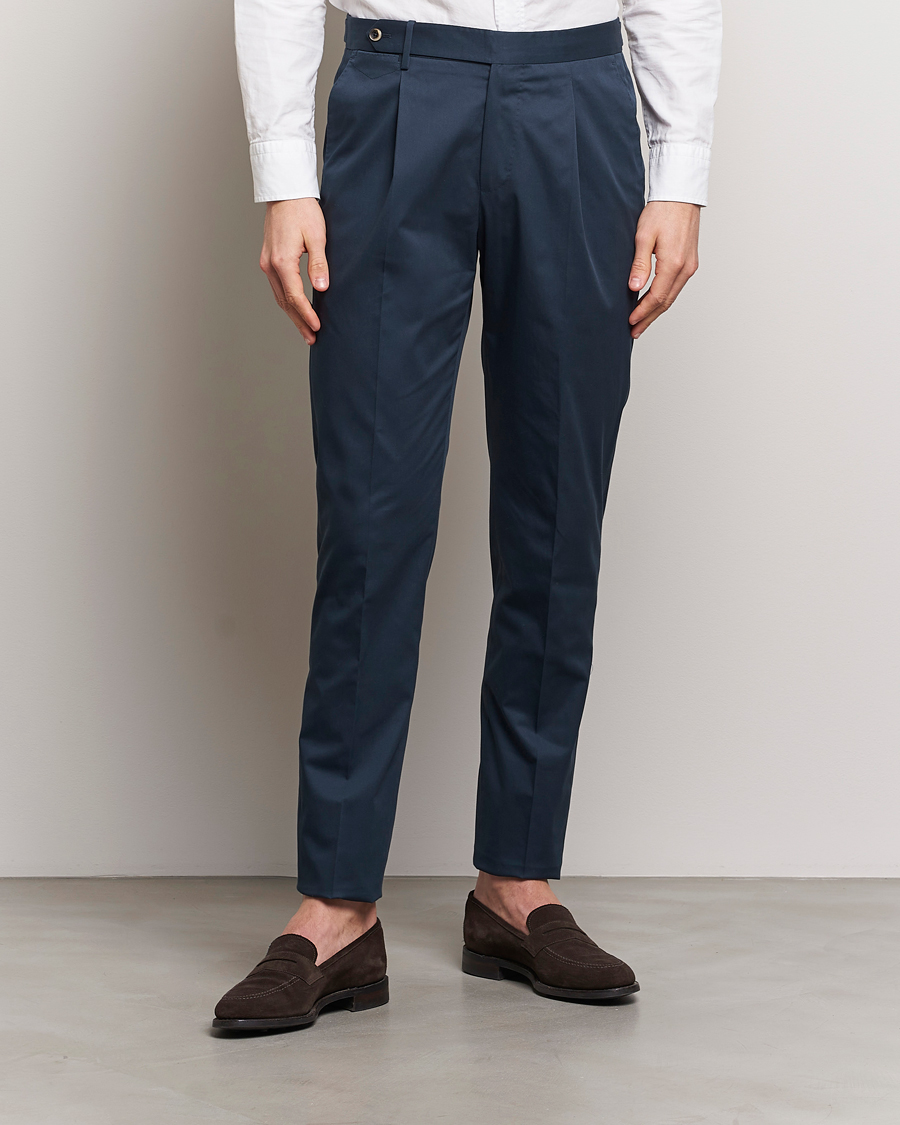 Hombres | Chinos | PT01 | Gentleman Fit Cotton/Stretch Chinos Navy