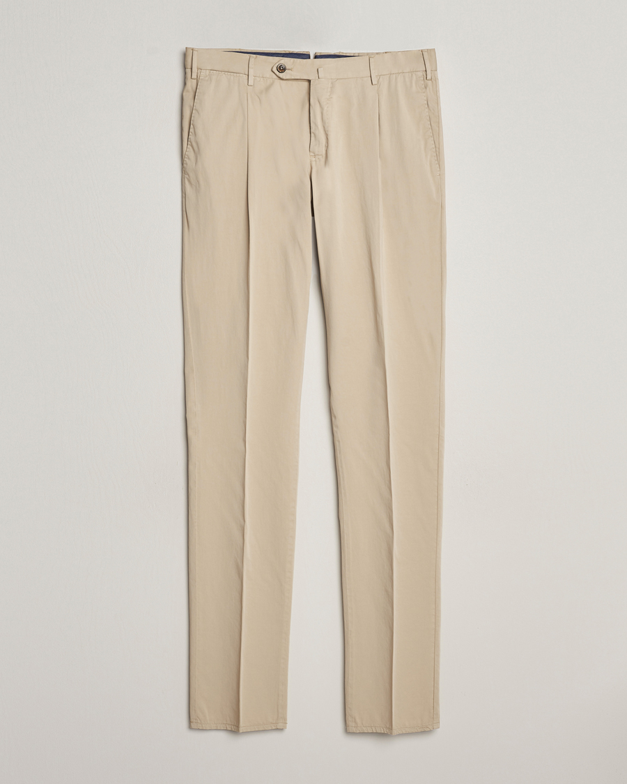 Hombres | Pantalones | PT01 | Slim Fit Garment Dyed Stretch Chinos Beige