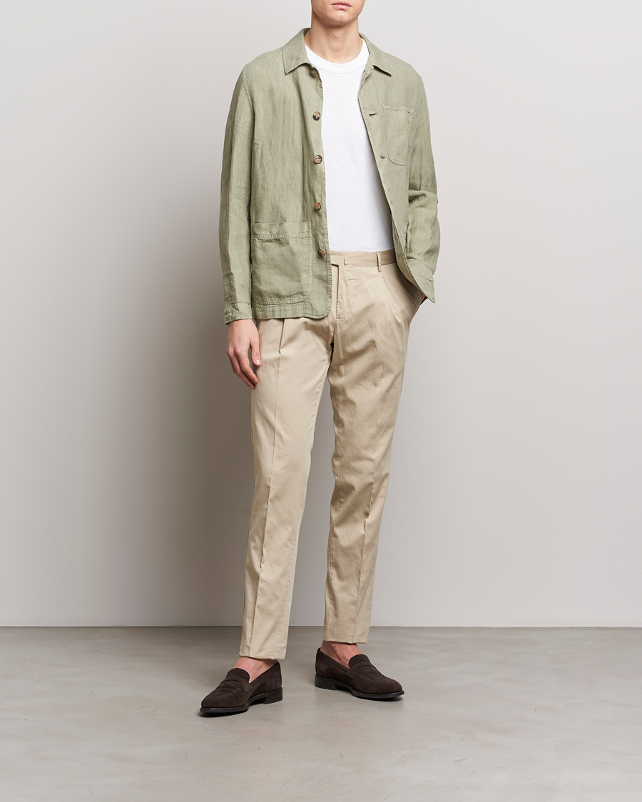 Hombres | Pantalones | PT01 | Slim Fit Garment Dyed Stretch Chinos Beige