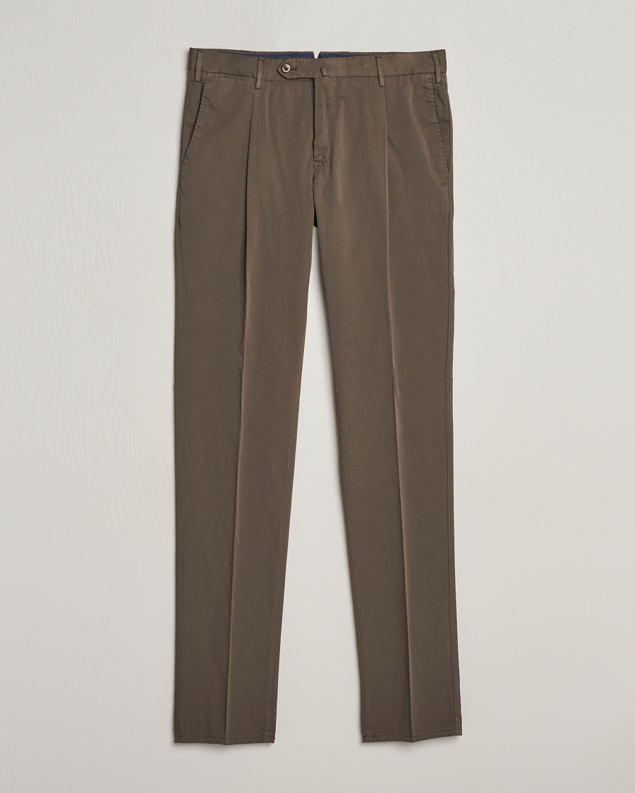 Hombres | Pantalones | PT01 | Slim Fit Garment Dyed Stretch Chinos Dark Brown