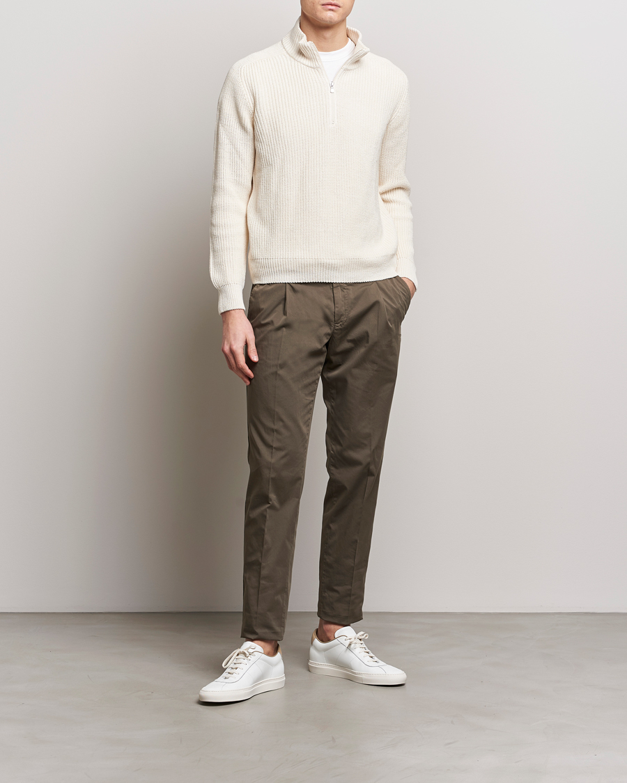 Hombres | Pantalones | PT01 | Slim Fit Garment Dyed Stretch Chinos Dark Brown