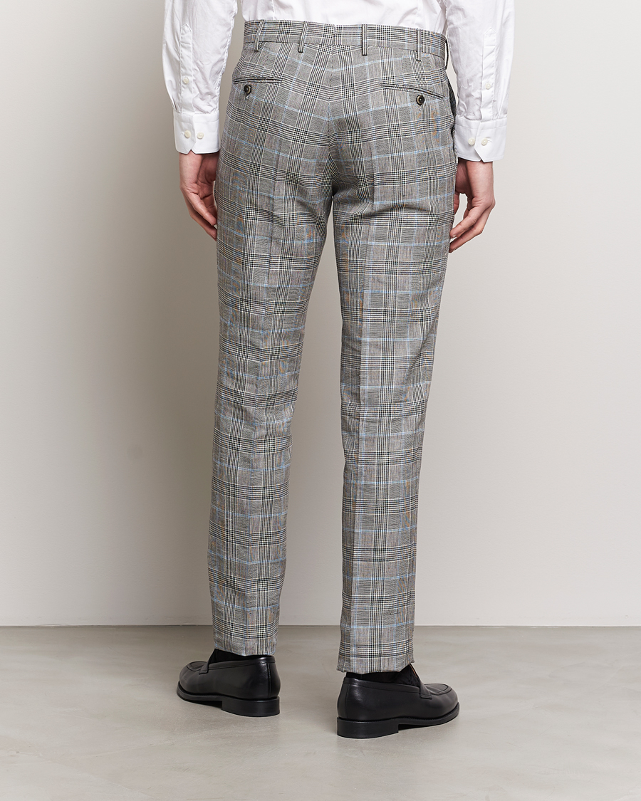 Hombres | Pantalones | PT01 | Slim Fit Glencheck Trousers Grey/Blue