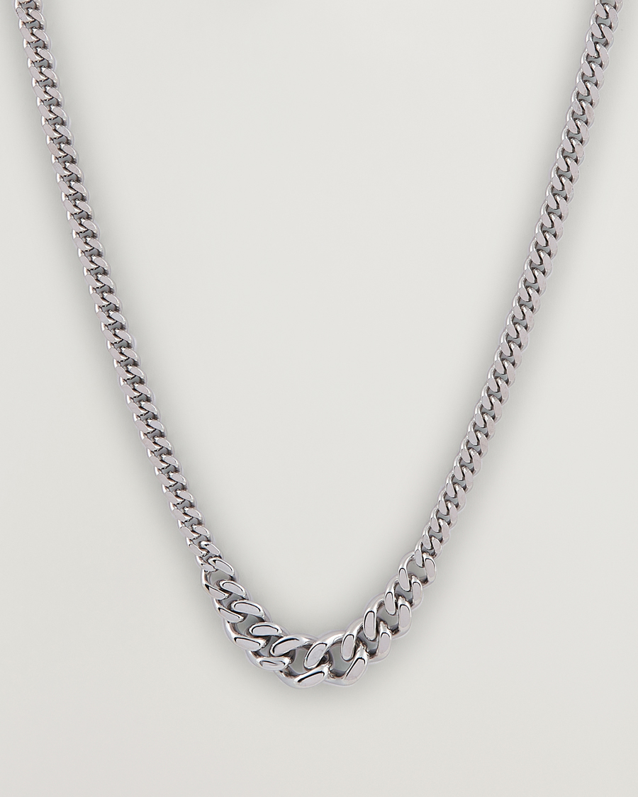 Hombres | Tom Wood Dean Chain Necklace Silver | Tom Wood | Dean Chain Necklace Silver