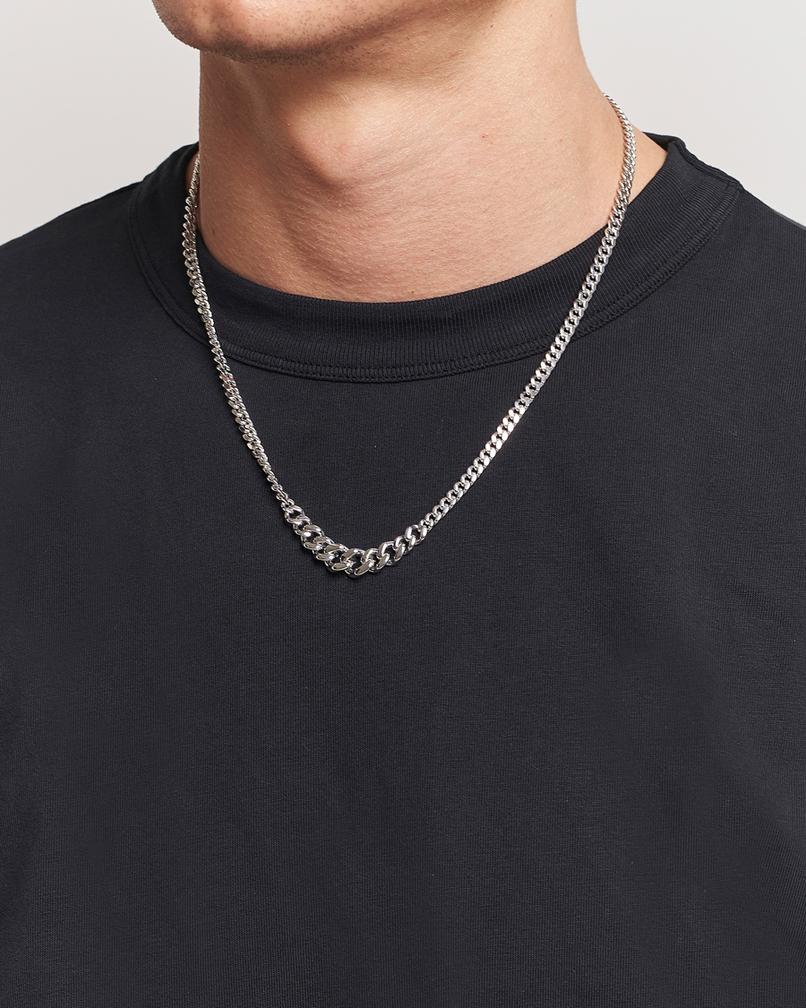 Hombres | Tom Wood Dean Chain Necklace Silver | Tom Wood | Dean Chain Necklace Silver